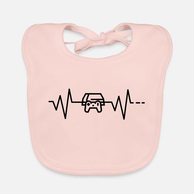 Heartbeat gaming PS 4 gaming play station console Organic Baby Bibs
