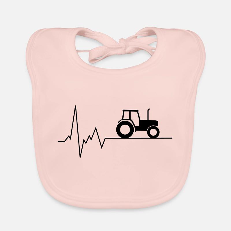 herzschlag traktor Baby Bio-Lätzchen