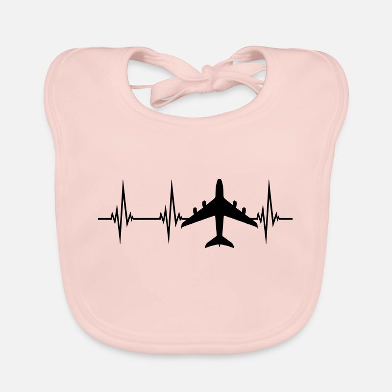 Impulsion du rythme cardiaque de l'avion Bavoir bio Bébé