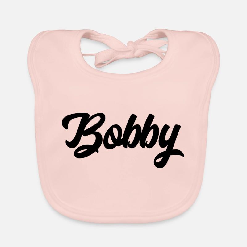 Bobby Custom Text Nom d’anniversaire Bavoir bio Bébé
