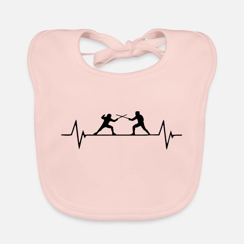 Passion de l’escrime ECG - Bavoir bio Bébé - rose