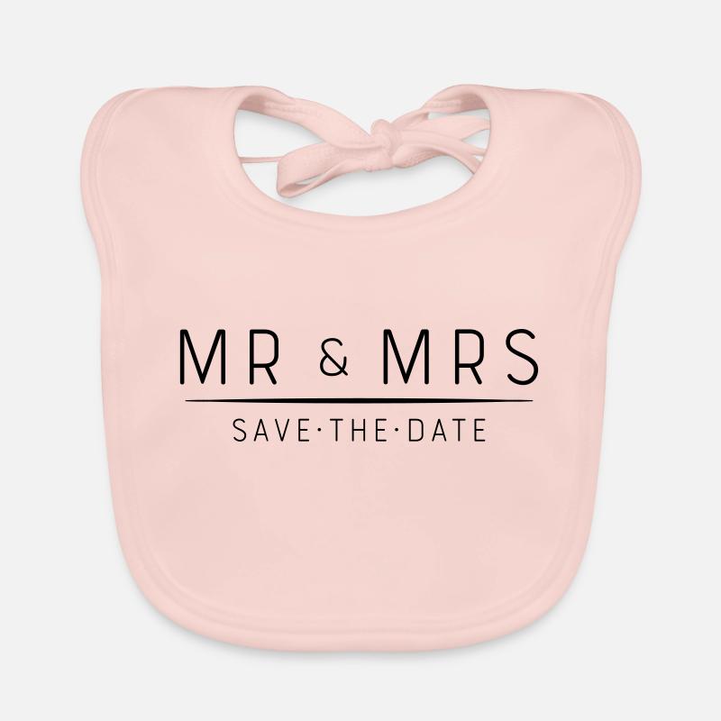 Mr and Mrs - Baby Bio-Lätzchen - Rose