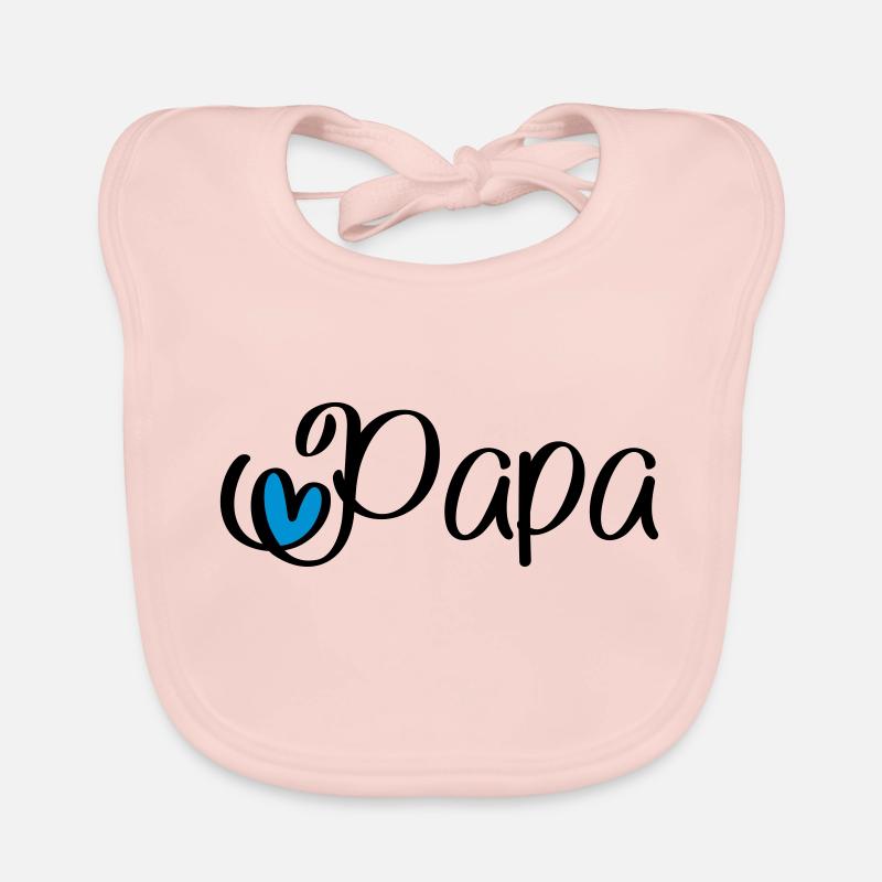 Papa - Bavoir bio Bébé - rose