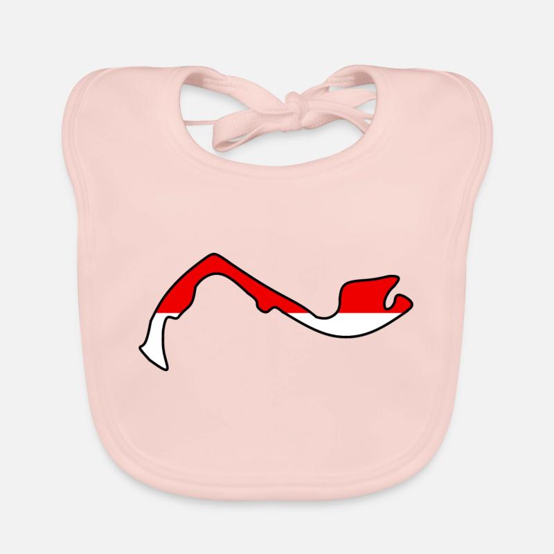 Circuit de Monaco avec drapeau Bavoir bio Bébé