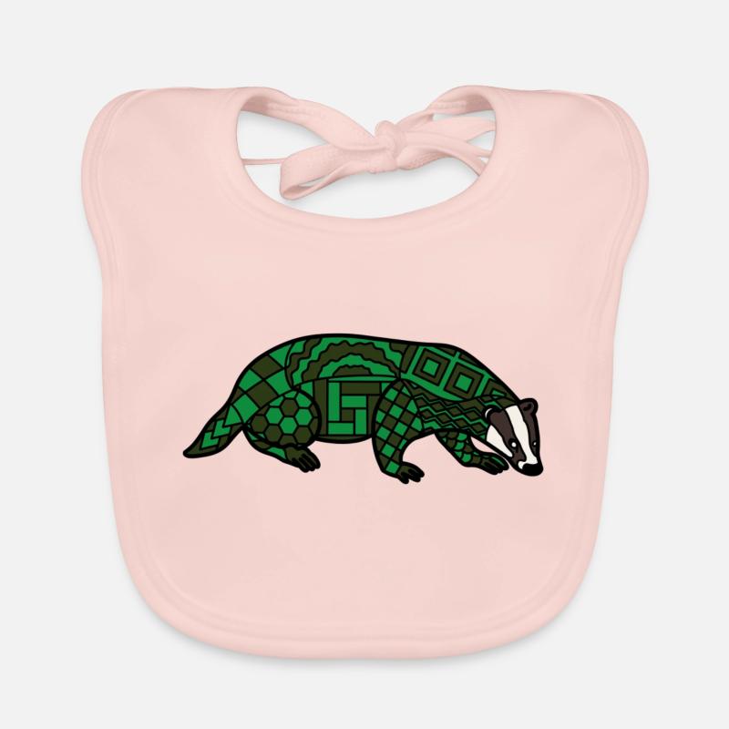 ZenDoodle "Badger" Organic Baby Bibs