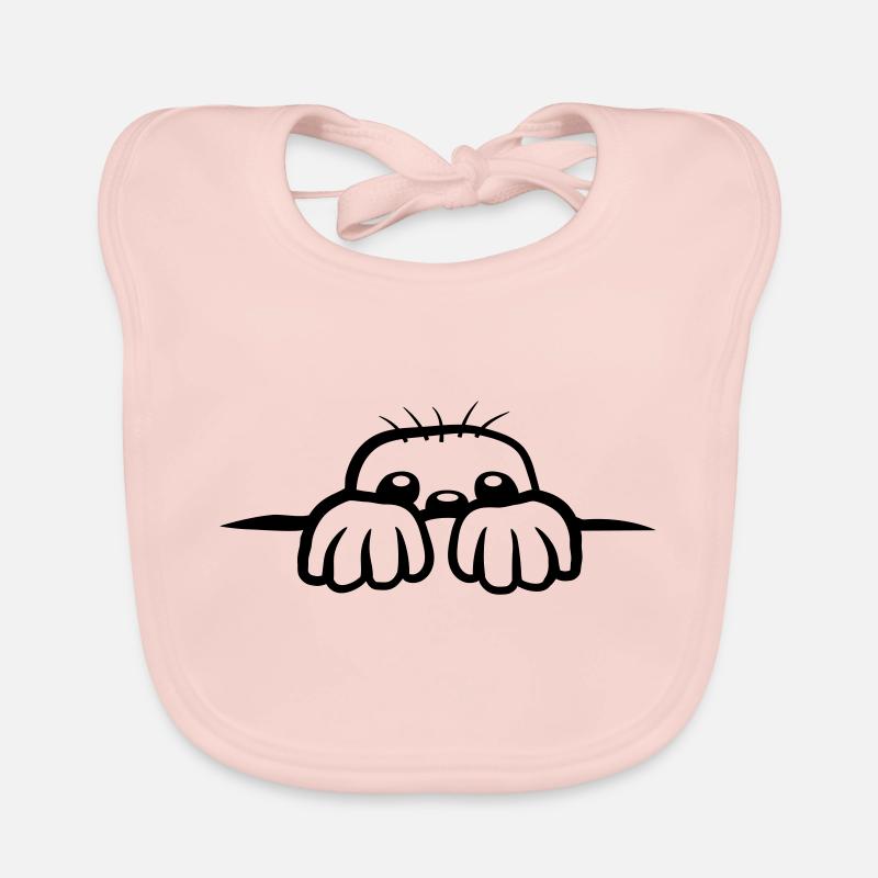 Cartoon mole watches Organic Baby Bibs