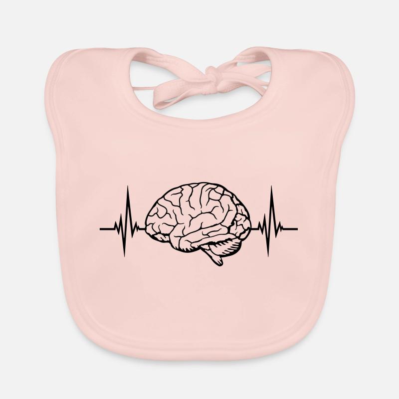 Pulse Heartbeat Brain Organic Baby Bibs