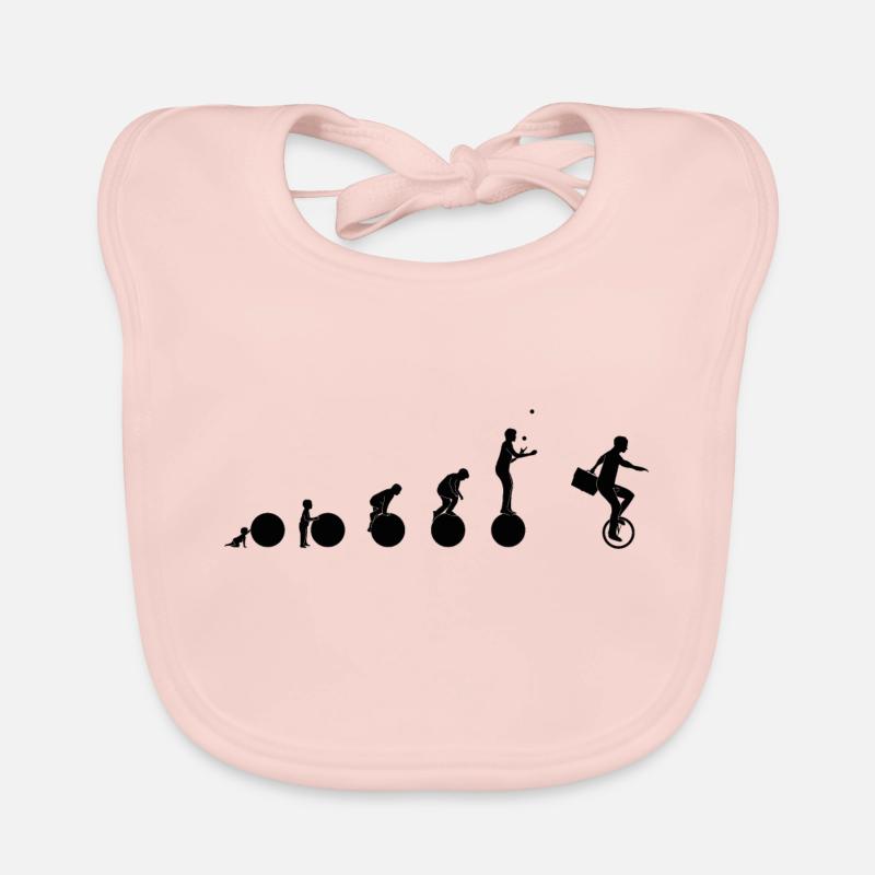 Zirkus evolution Man Baby Bio-Lätzchen