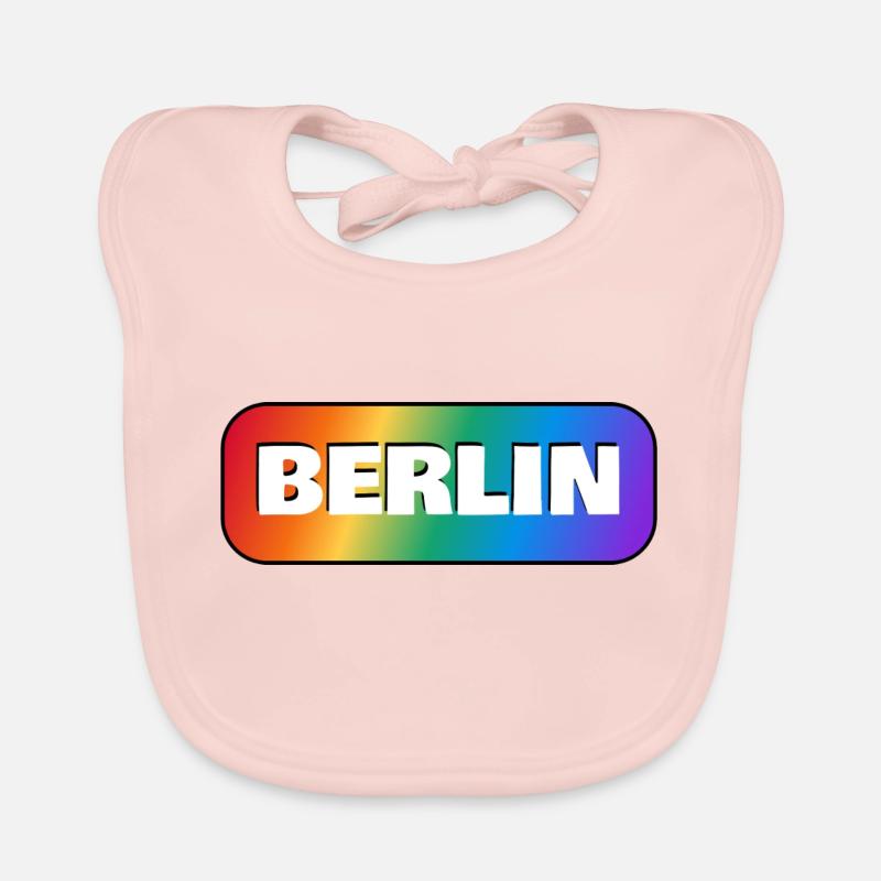 BERLINER REGENBOGEN HAPPY PRIDE - Baby Bio-Lätzchen - Rose
