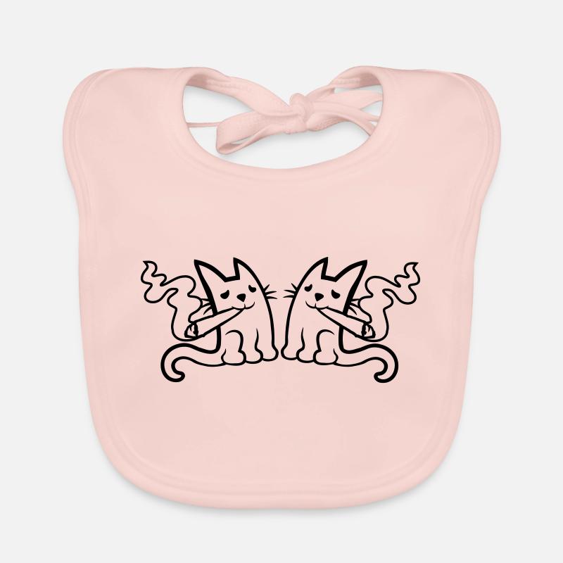 Team 2 smoking cats Organic Baby Bibs
