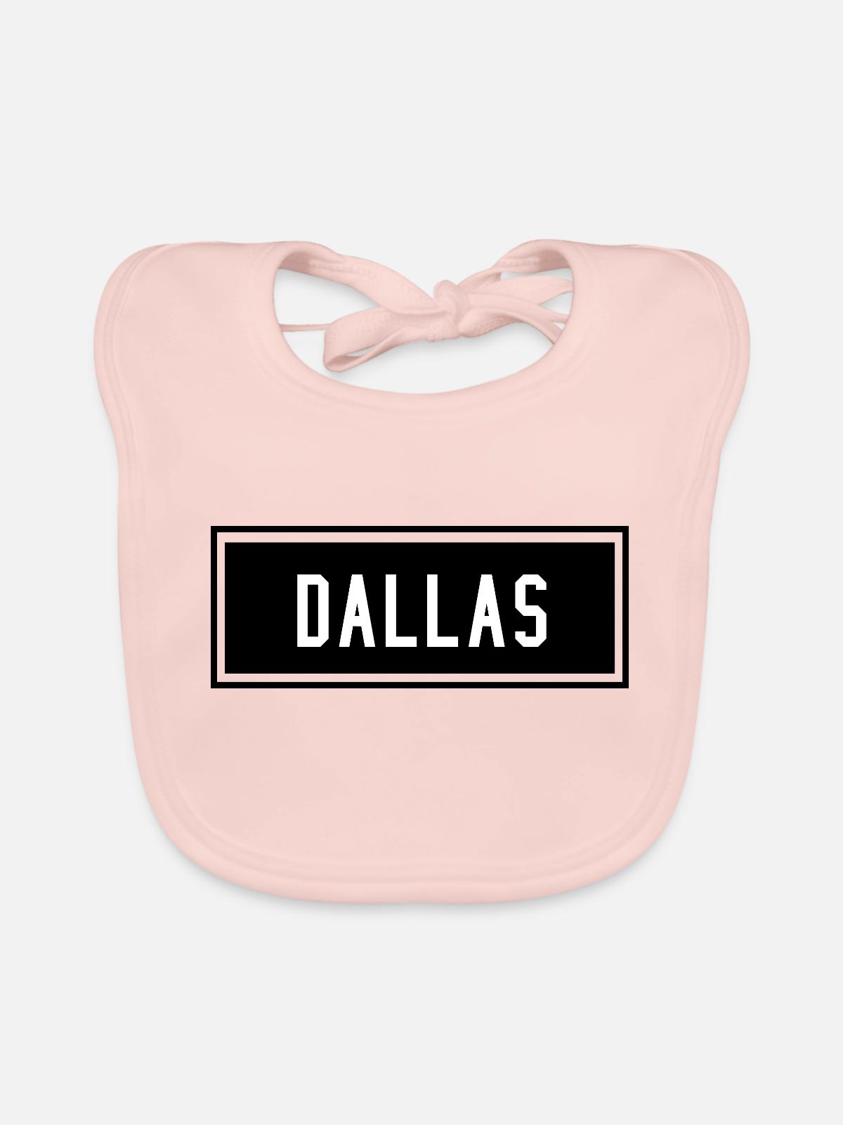 Dallas, Texas - Baby Bio-Lätzchen - Rose - Vorne