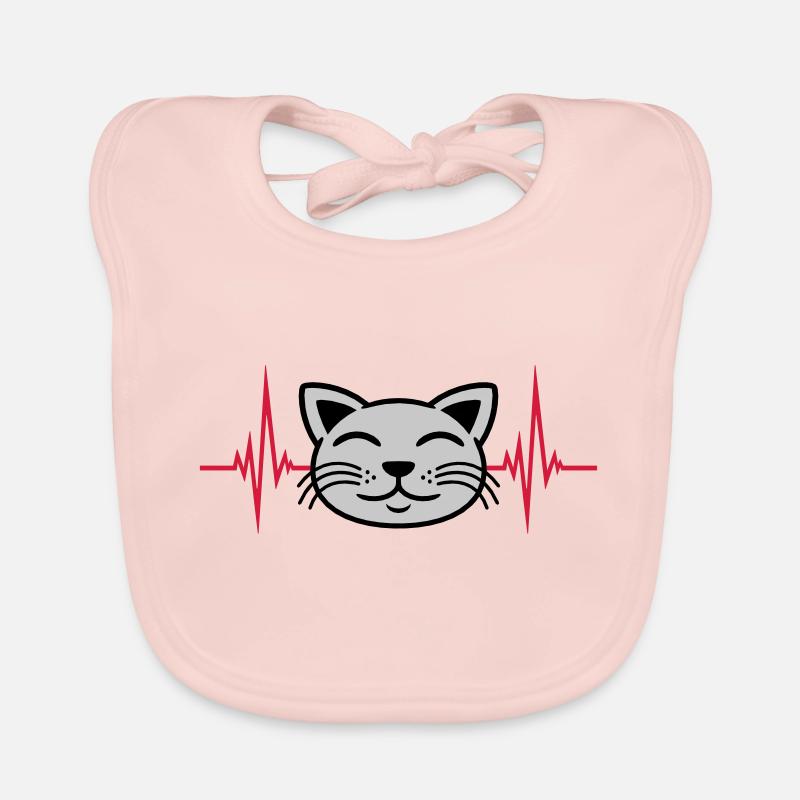 Pulse chat visage heureux Bavoir bio Bébé