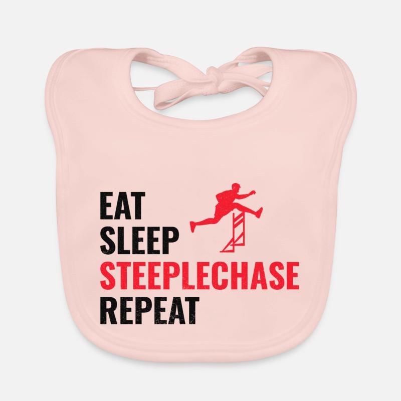 Steeplechase Race Steeplechaser Athlétisme Bavoir bio Bébé