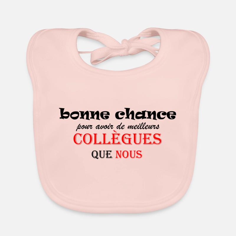 idée cadeau départ métier ou profession - Bavoir bio Bébé - rose