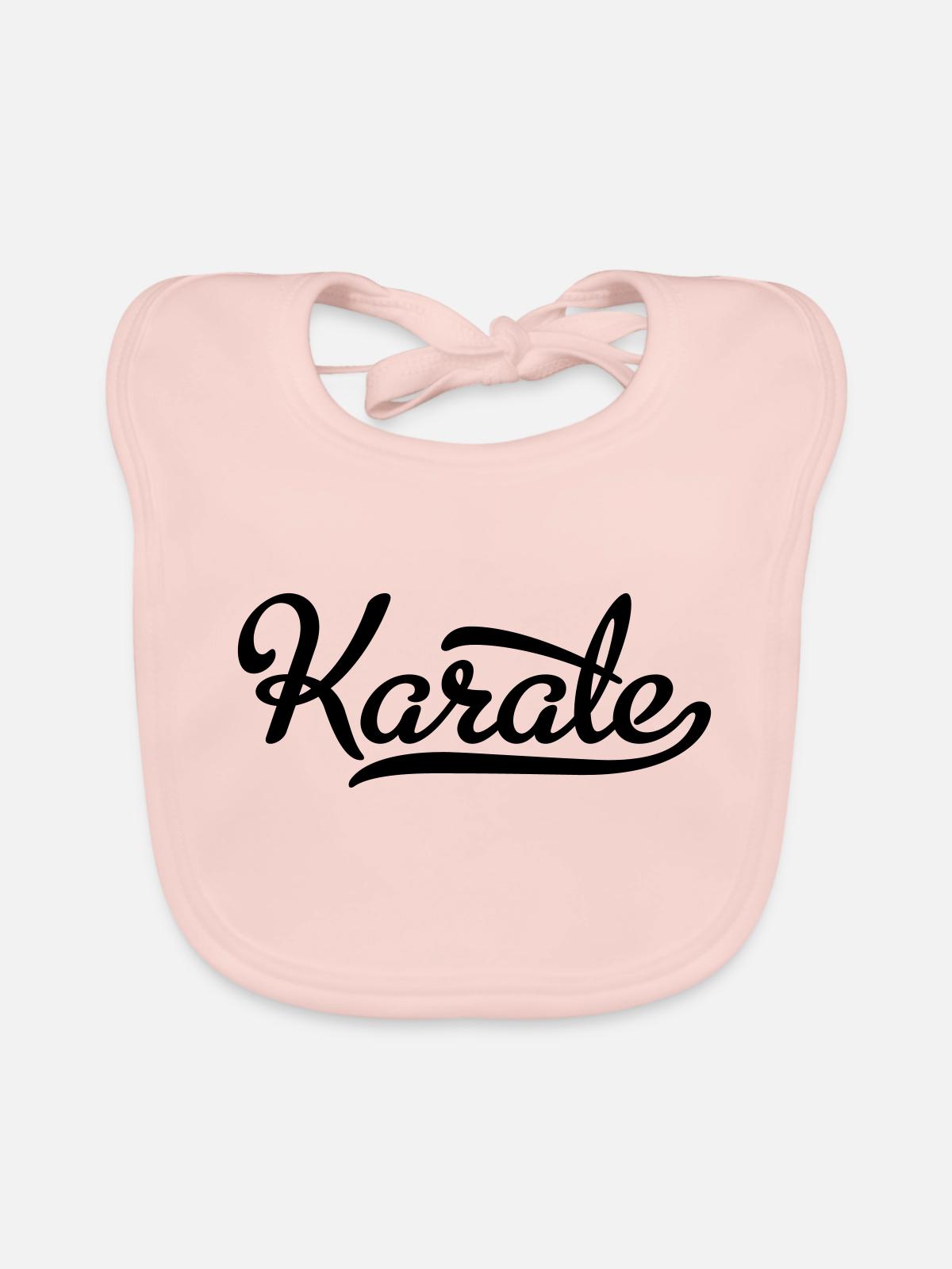 Karate - Baby Bio-Lätzchen - Rose - Vorne