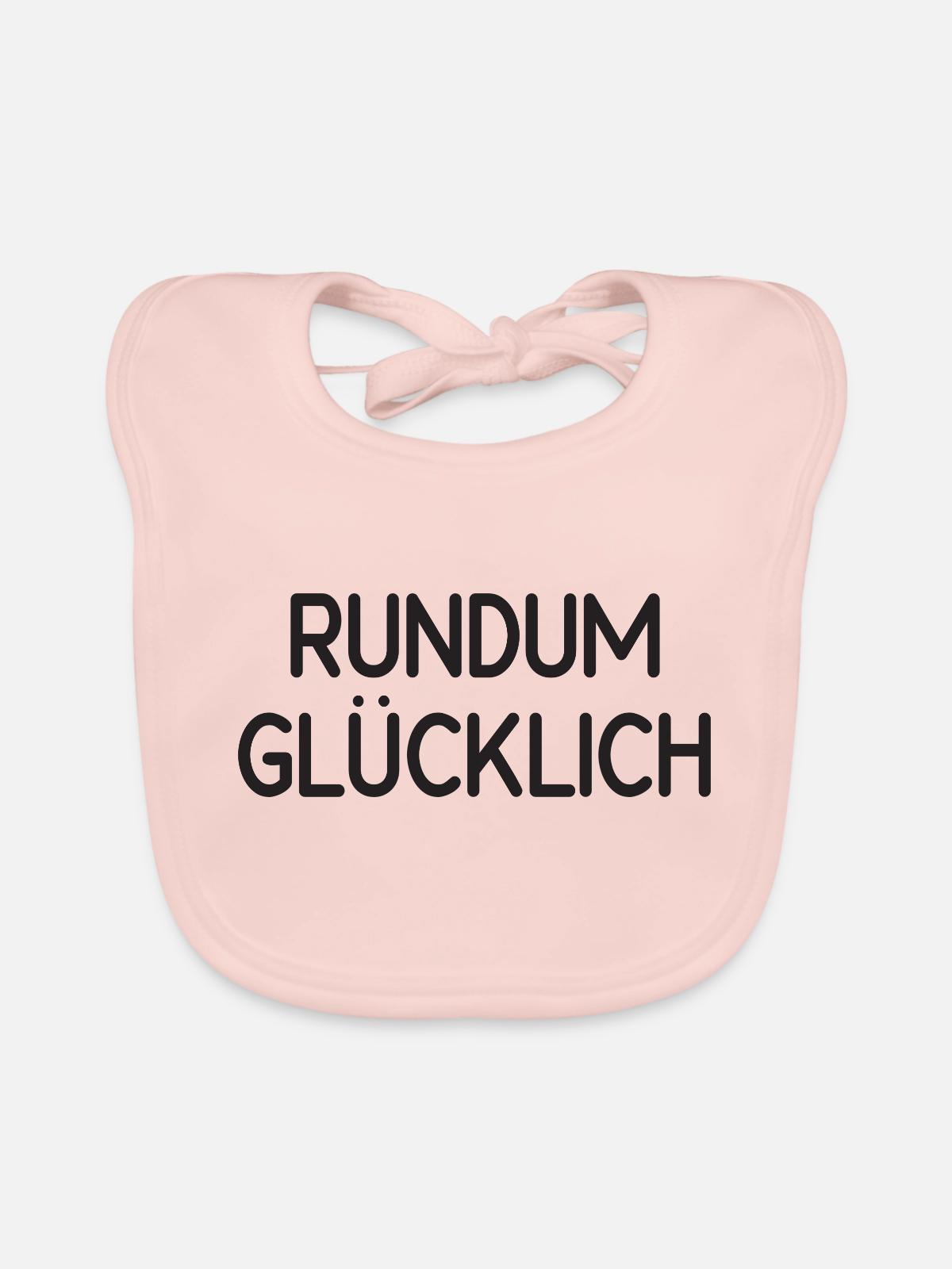 rundum glücklich - Baby Bio-Lätzchen - Rose - Vorne