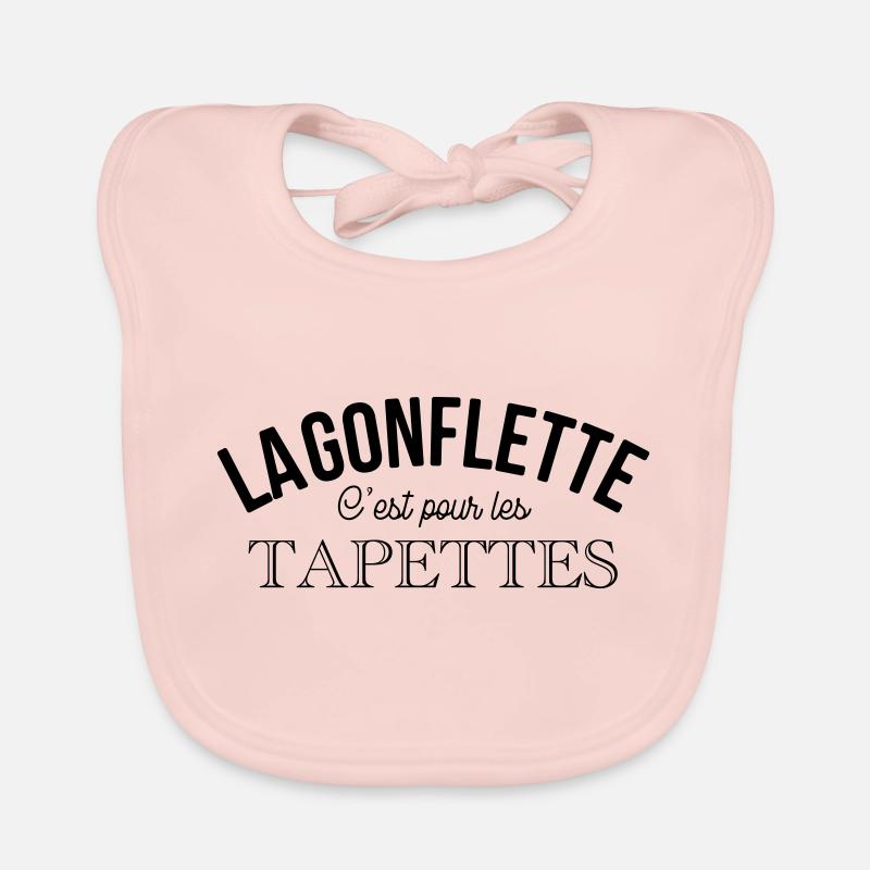 La gonflette muscu - Bavoir bio Bébé - rose