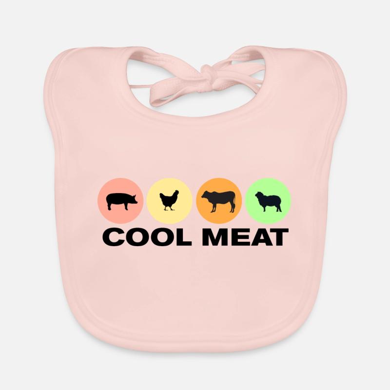 Kühles Fleisch Baby Bio-Lätzchen