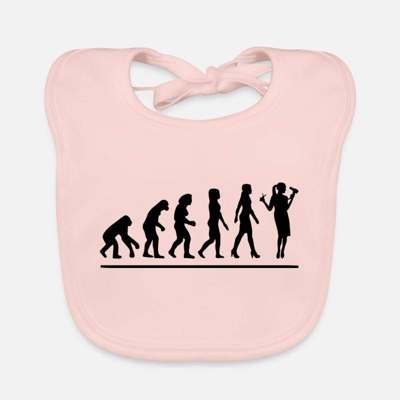 Évolution coiffeuse / cadeau humour coiffeuse Bavoir bio Bébé