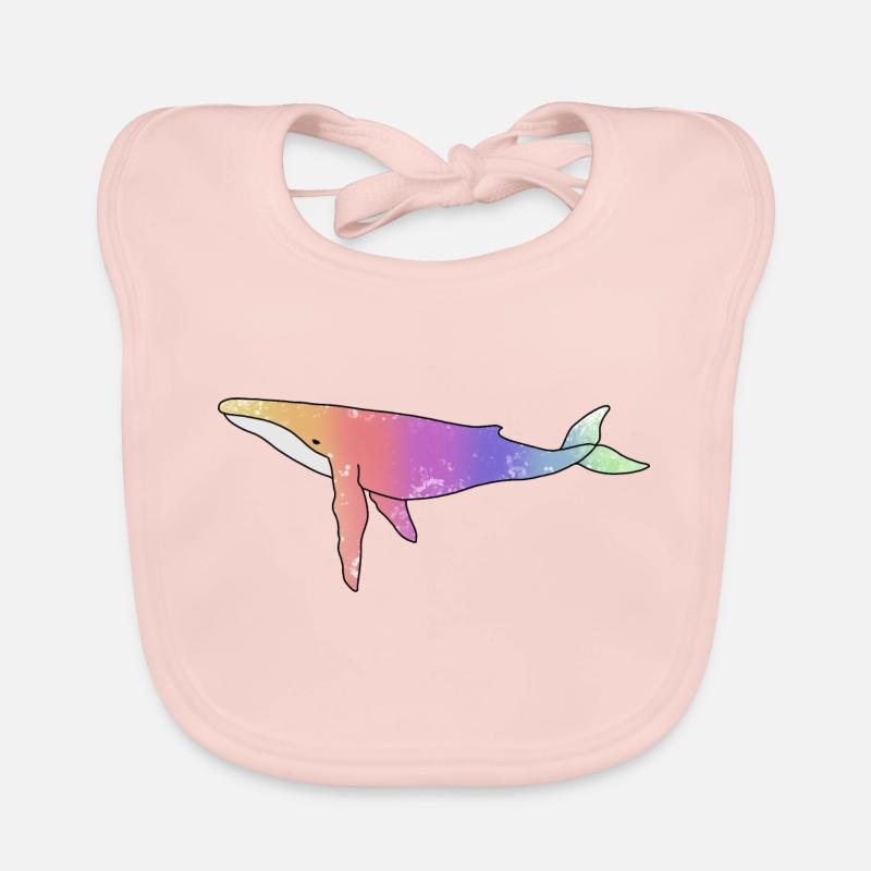 Version arc-en-ciel de baleine Bavoir bio Bébé