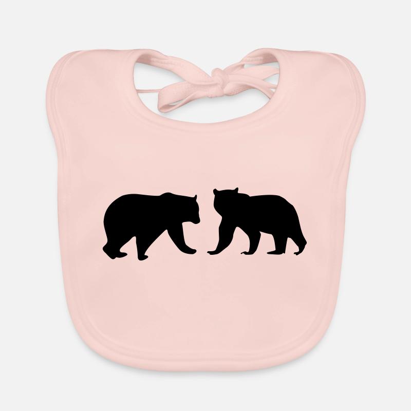 Bears Silhouette Organic Baby Bibs