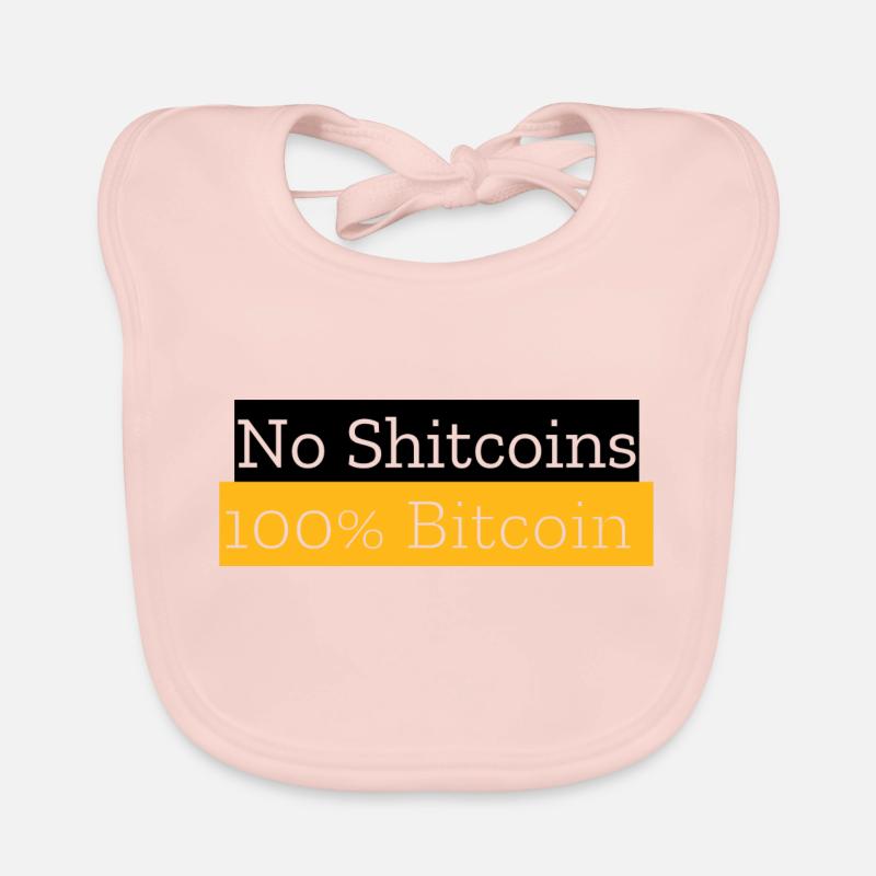 Pas de Shitcoins 100% Bitcoin - Bavoir bio Bébé - rose