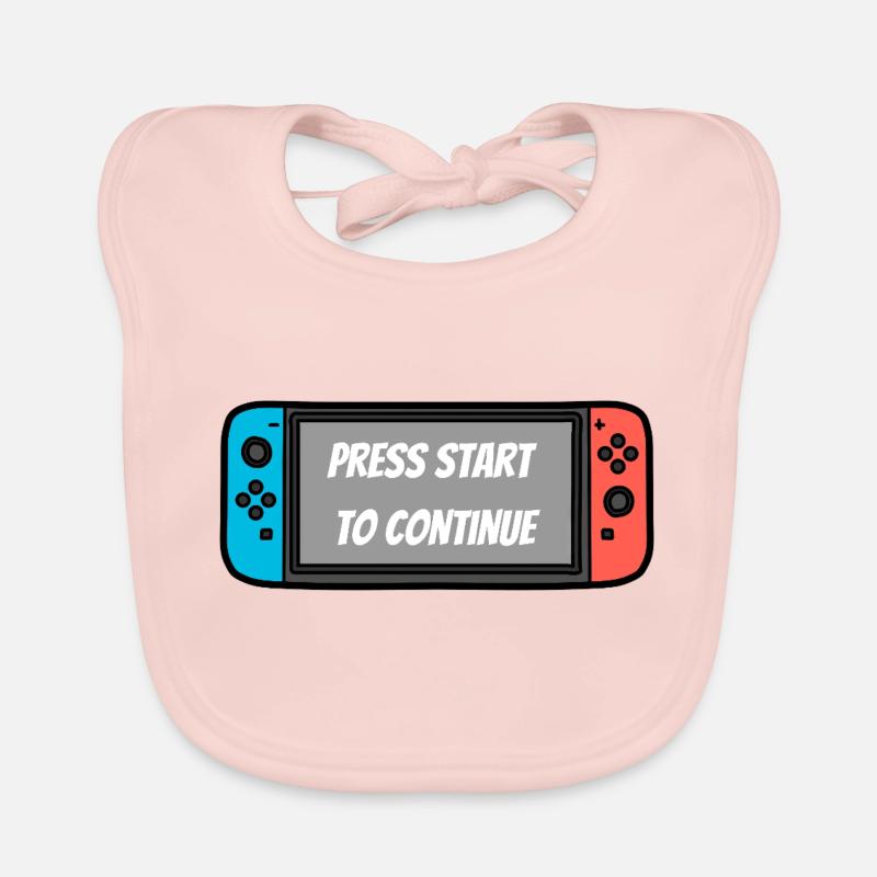 Press Start to Continue – Switch style Bavoir bio Bébé