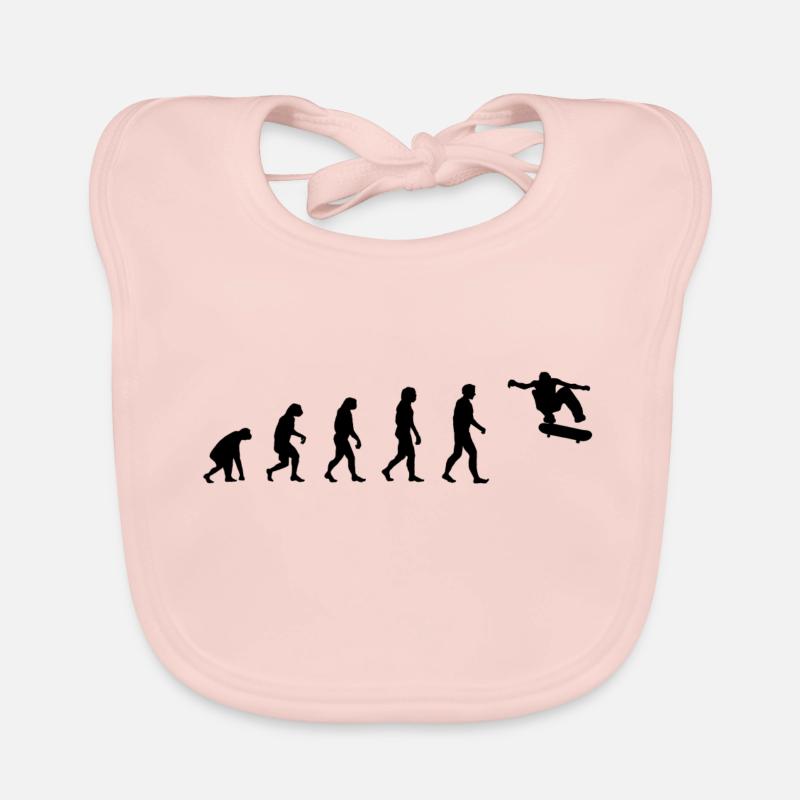 Evolution Skate - Bavoir bio Bébé - rose