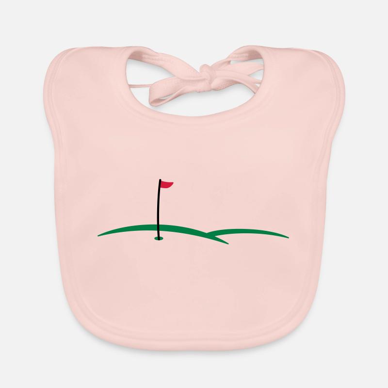 Golfloch 3c - Baby Bio-Lätzchen - Rose