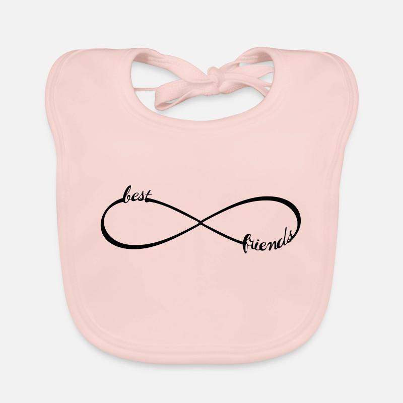 Infinity best friends forever Unendlichkeit Loop 8 - Baby Bio-Lätzchen - Rose