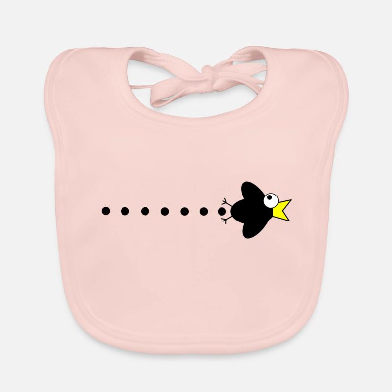 Corbeau manga - Bavoir bio Bébé - rose