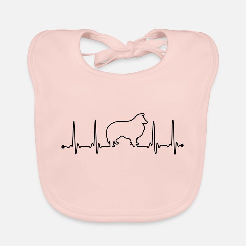 Sheltie Herzfrequenz Baby Bio-Lätzchen