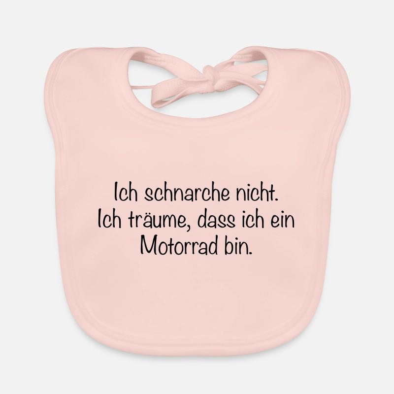 Ich schnarche nicht. Ich träume Motorrad Baby Bio-Lätzchen