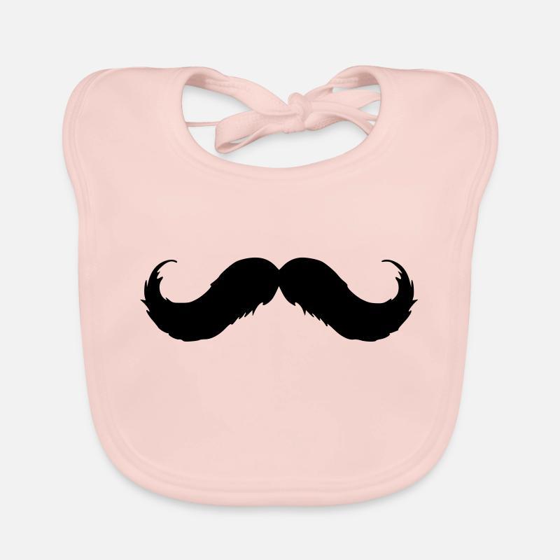 Mustache - Baby Bio-Lätzchen - Rose
