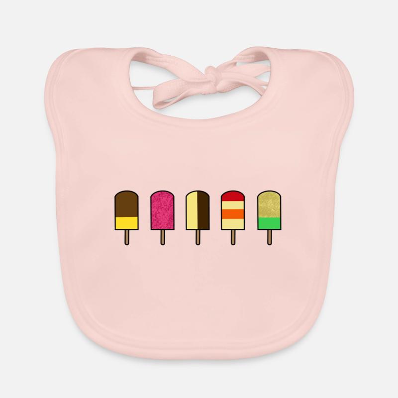 Eis, Eiscreme, Glace Baby Bio-Lätzchen