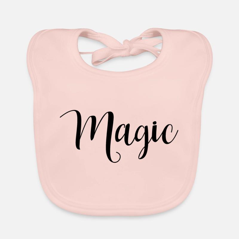 Lettering Magic black Organic Baby Bibs