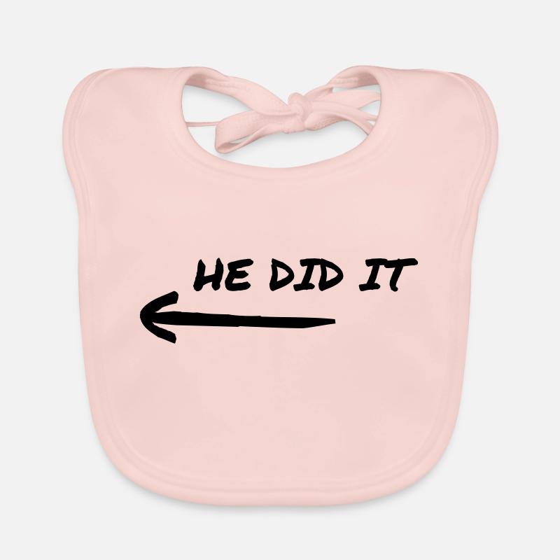 He did it! Er war das. Baby Bio-Lätzchen