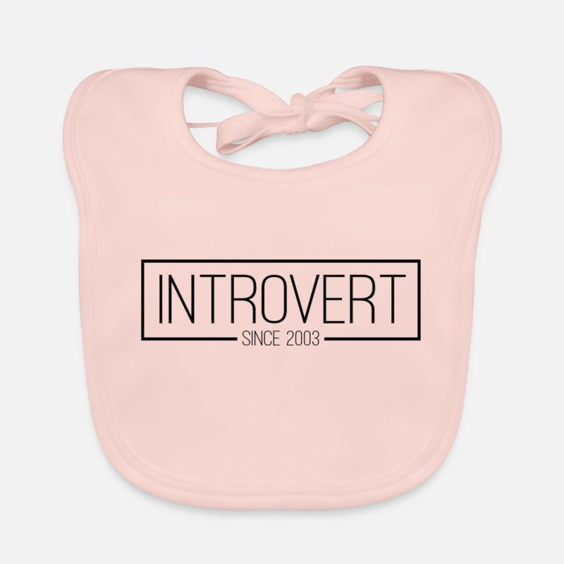 Introvert since 2003 black Baby Bio-Lätzchen