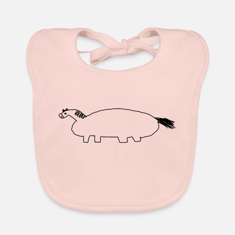 Dickes Pferd "Bertha" Baby Bio-Lätzchen