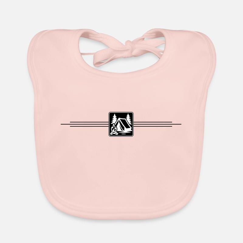 Tente symbole de camping Bavoir bio Bébé