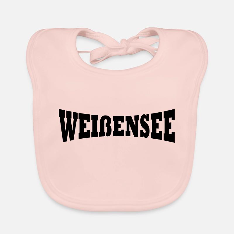Weißensee Schriftzug - Baby Bio-Lätzchen - Rose