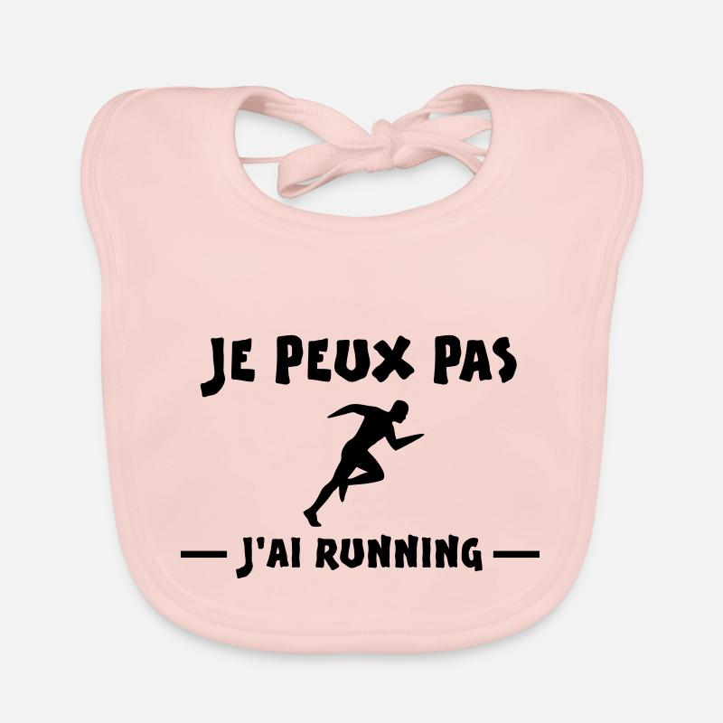 JE PEUX PAS J'AI RUNNING - Bavoir bio Bébé - rose