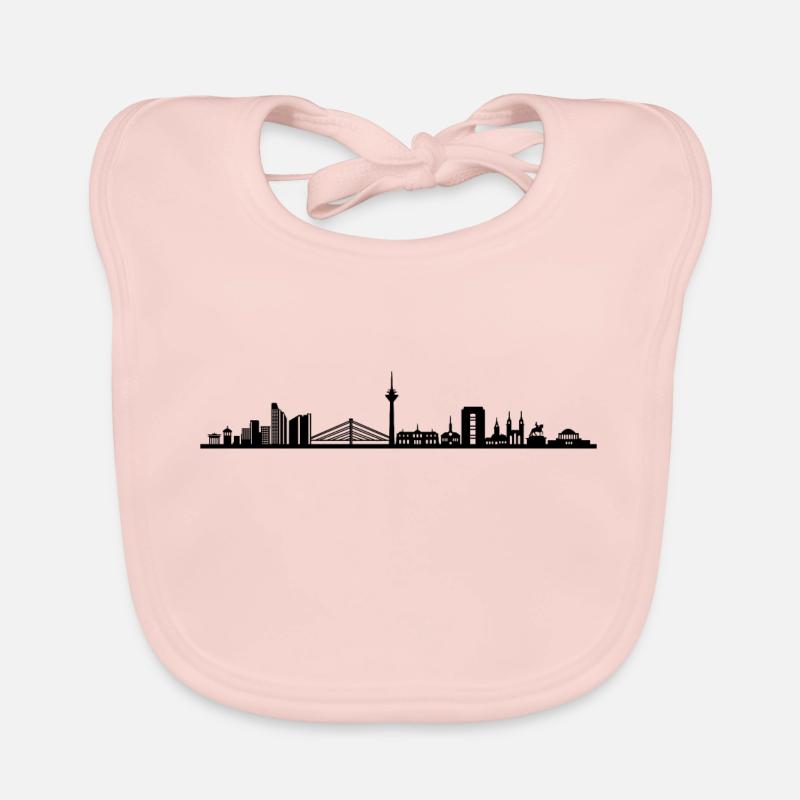 Skyline - Düsseldorf Baby Bio-Lätzchen