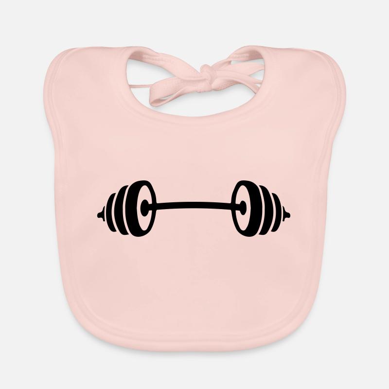dumbbell weights design Baby Bio-Lätzchen