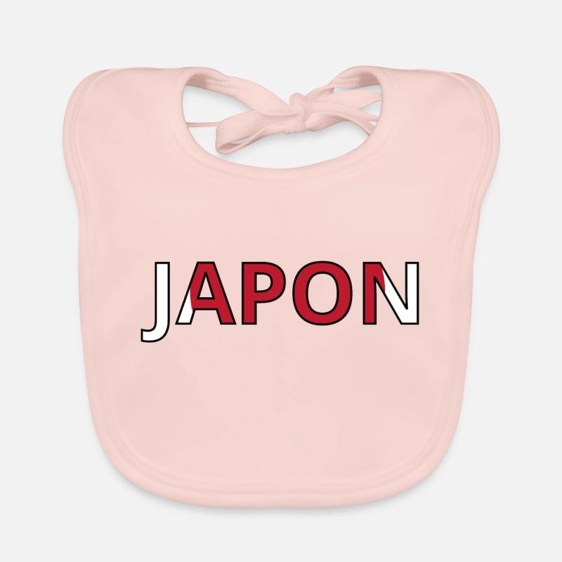 Drapeau Japon Bavoir bio Bébé