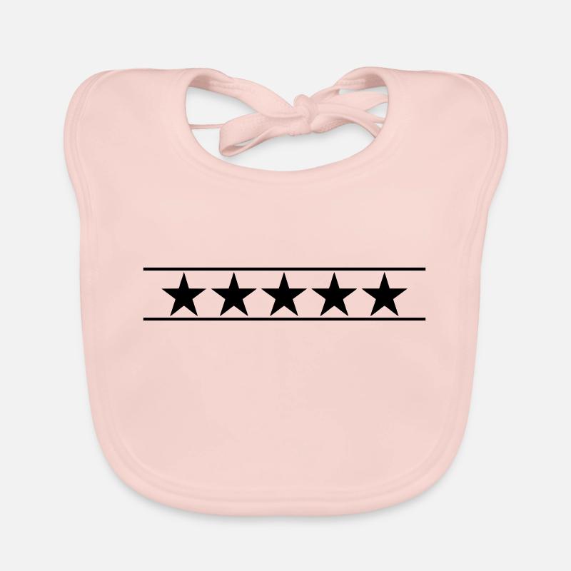 sterne - Baby Bio-Lätzchen - Rose