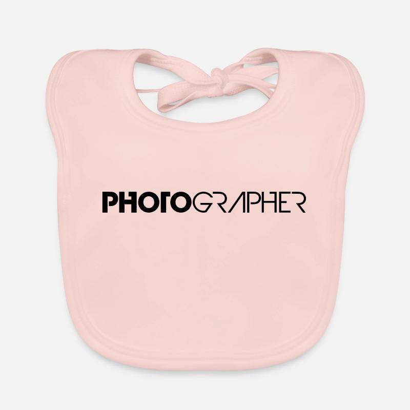 Cool Photographer Text Logo Design Baby Bio-Lätzchen
