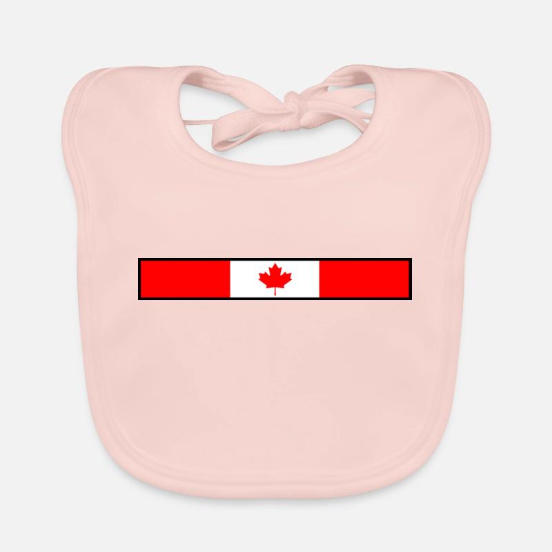 Canada Flagge - Baby Bio-Lätzchen - Rose