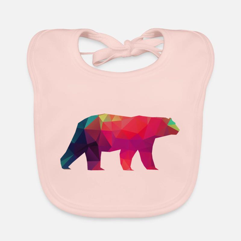 Eisbär Bunt Bär Polygon Antarktis Eisberg Eis Tier Baby Bio-Lätzchen