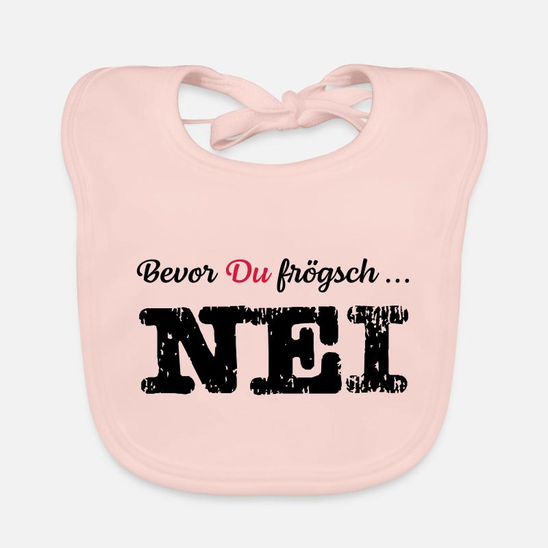 Nei | Schweizerdeutsch | Schweiz | Frau Kinder Baby Bio-Lätzchen